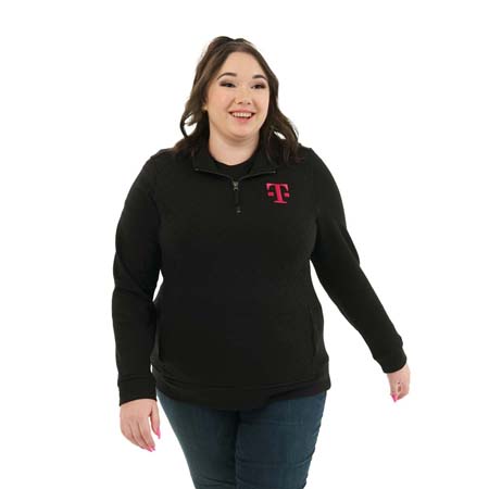 Recharge Oversized Half Zip Sweatshirt in Black