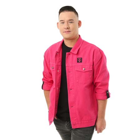 Men's Magenta Denim Jacket