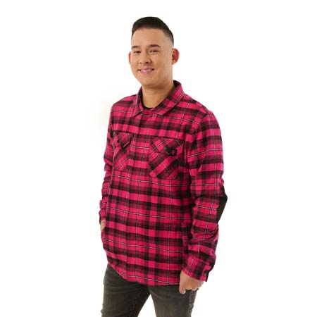 Men's Magenta Plaid Jacket