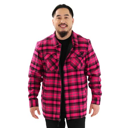 Men's Magenta Plaid Jacket