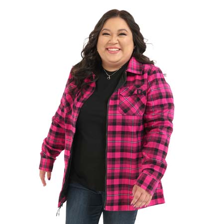 Women's Magenta Plaid Jacket