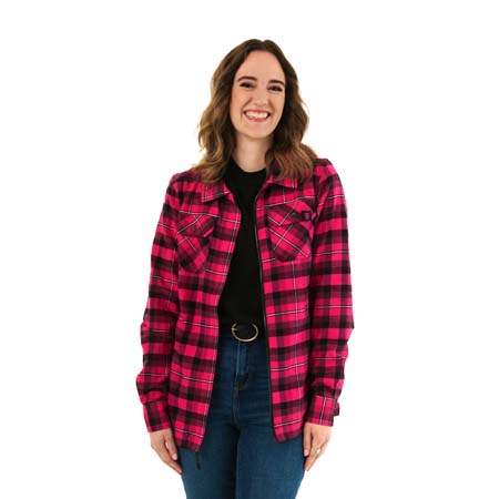 Women's Magenta Plaid Jacket