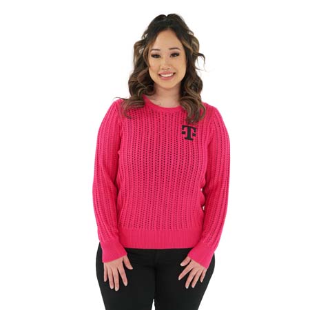 Women's Magenta Pullover Sweater